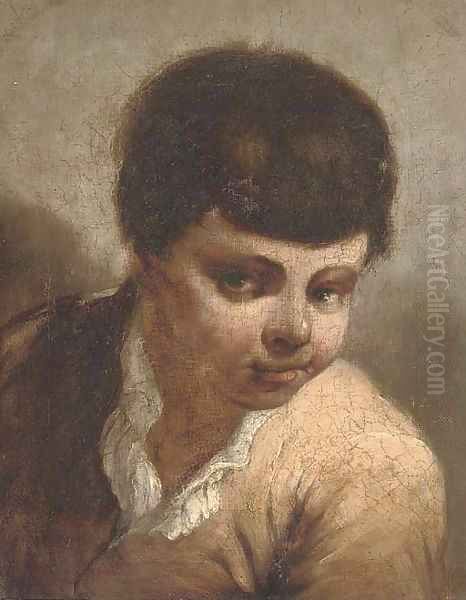 Head of a boy Oil Painting by Antonio Amorosi