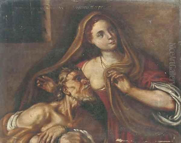 Roman Charity Oil Painting by Antonio Amorosi