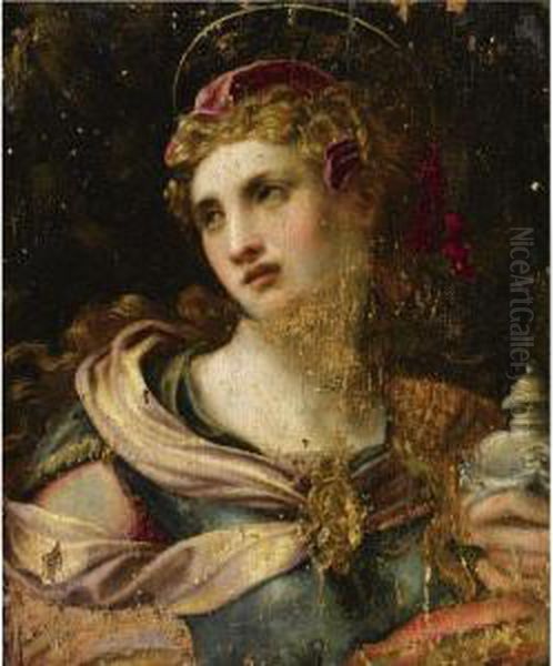 Maddalena Oil Painting by Michele di Ridolfo del Ghirlandaio (see Tosini)