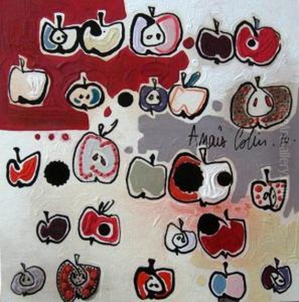 Les Pommes De Lulu Oil Painting by Adele Anais Colin Toudouze