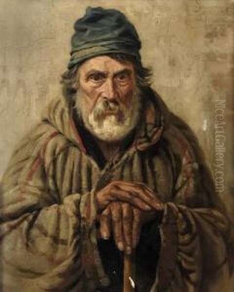 Portrait D'homme Oil Painting by F. Tourdes