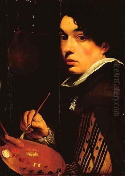 Portrait of the artist as a young man Oil Painting by School Of Antwerp