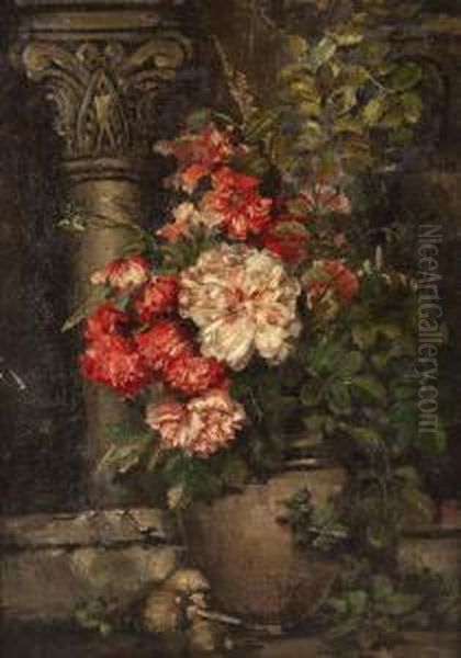 Blumenstillleben Oil Painting by Jean Ulrich Tournier