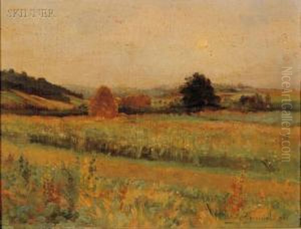 Quiet Meadow Oil Painting by Louis Anatole Toussaint