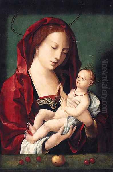 The Virgin and Child Oil Painting by School Of Antwerp