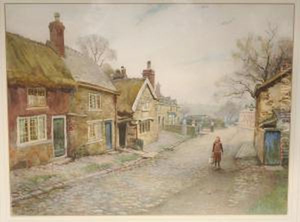 The Village Of Firwood Fold, The Birth Place Of Samuel Crompton Oil Painting by Samuel Towers