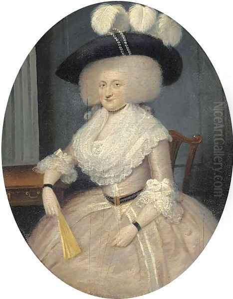 Portrait of a lady Oil Painting by Francis Alleyne