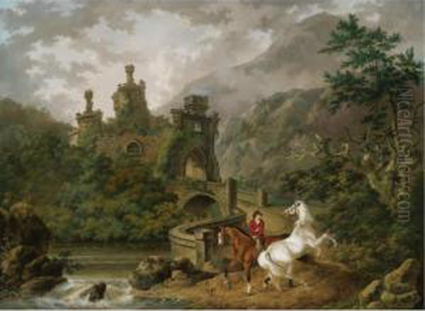 The Startled Stallion Oil Painting by Charles Townley