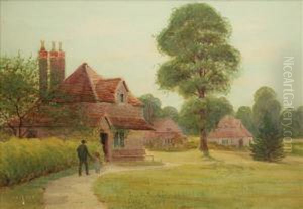 Blaisehamlet, Near Bristol Oil Painting by Alfred Oliver Townsend