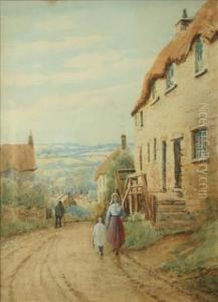 Publow Hill Oil Painting by Alfred Oliver Townsend