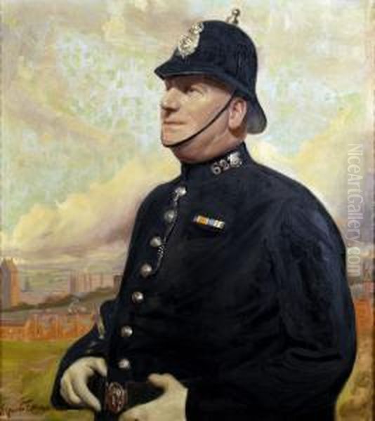 Pc 62, Jack York, Half Length Portrait Oil Painting by Ernest Townsend