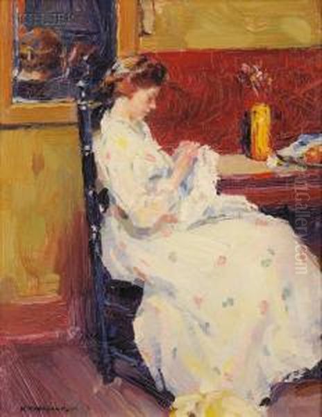 Phyllis Oil Painting by Harry Everett Townsend