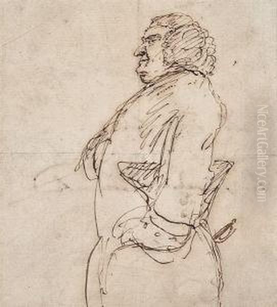 Caricature Portrait Of Lord Thurlow by George Townshend