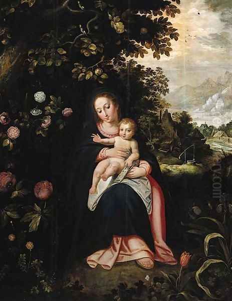 The Rest on the Flight into Egypt Oil Painting by Pieter Van Avont