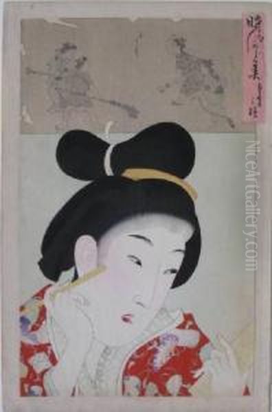 In Hand Oil Painting by Chikanobu Toyohara