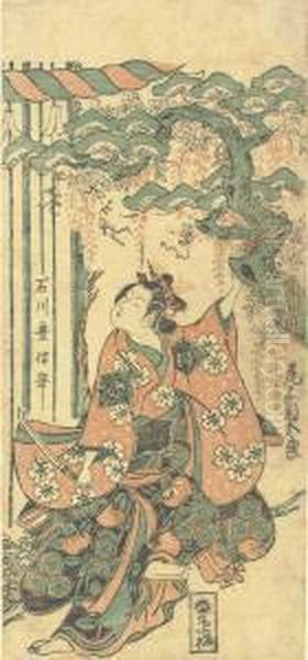 Onoe Kikugoro Oil Painting by Ishikawa Shuha Toyonobu