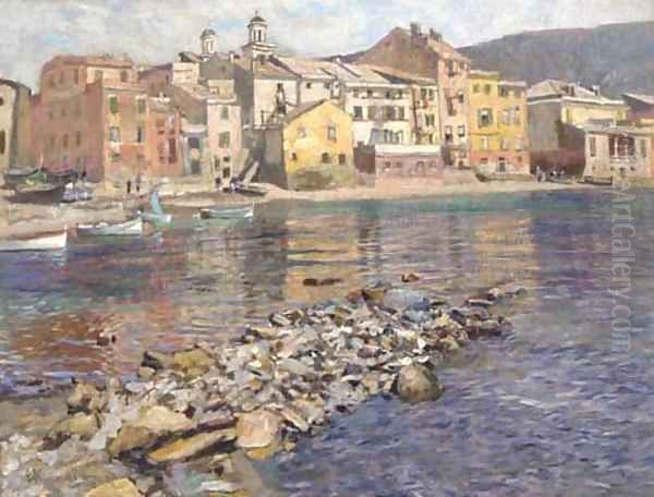 Sestri Levante, Italy Oil Painting by Eduard Ameseder