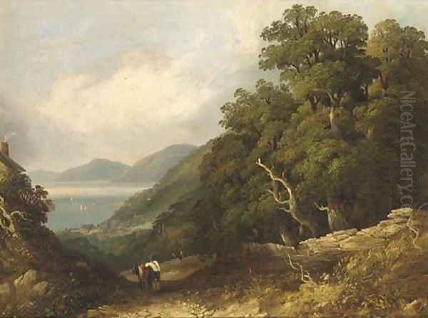 On the Welsh coast, Bangor Oil Painting by Joseph W. Allen