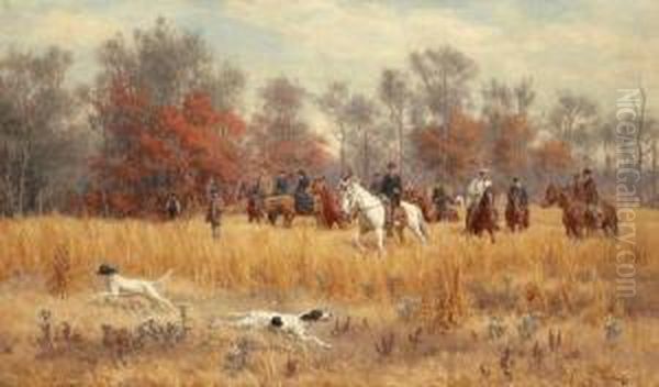 Field Trials In North Carolina Oil Painting by John Martin Tracy