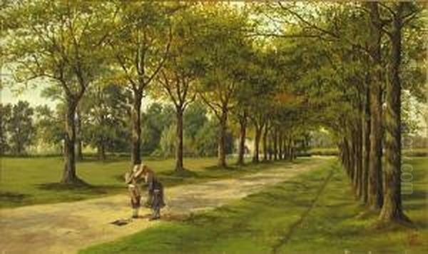 Under The Allee Oil Painting by Francis M. Trappes