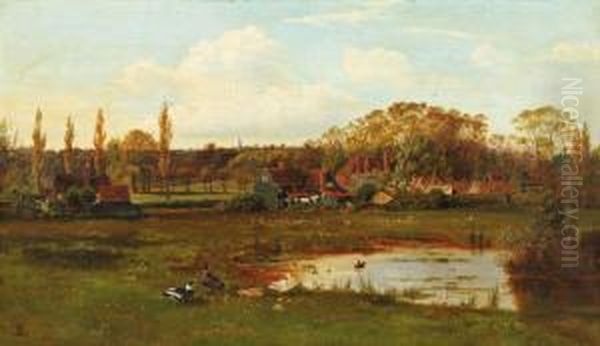 Theydon Bois, Essex Oil Painting by Francis M. Trappes