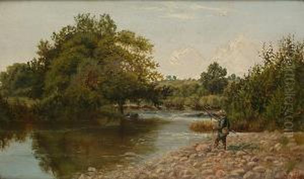 On The Dart; And A Companion Oil Painting by Francis M. Trappes