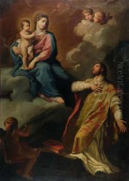 Apparizione Della Vergine A San Lorenzo Oil Painting by Ludovico Trasi