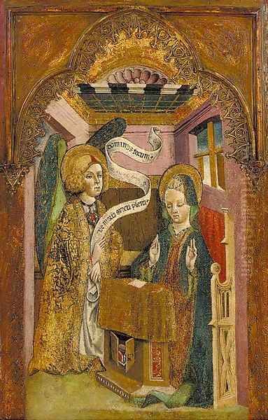 The Annunciation Oil Painting by School Of Avignon