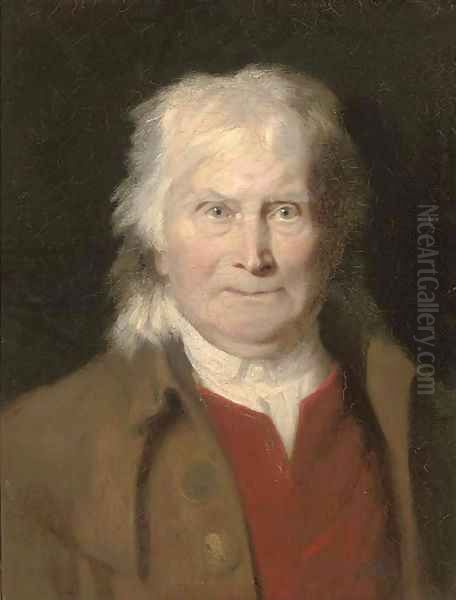 Portrait of an elderly man Oil Painting by Jacques Laurent Agasse