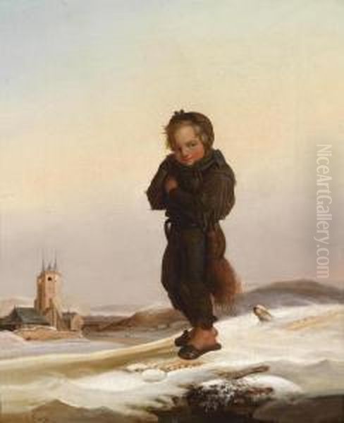 Freezing Boy Sweep Oil Painting by Georgi Friedrich Traugott