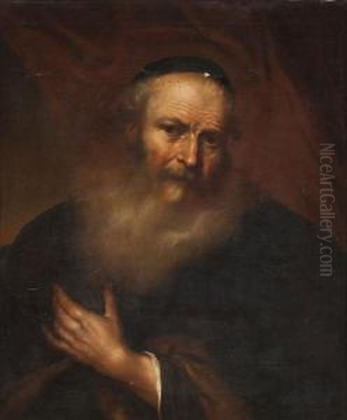 Portrait Eines Judischen Gelehrten Oil Painting by Johann Georg Trautmann