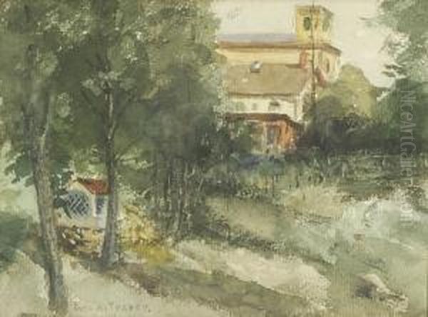 Church Or Meetinghouse Oil Painting by George A. Traver