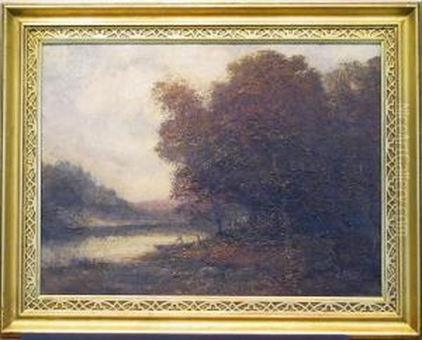 Brown October Oil Painting by George A. Traver