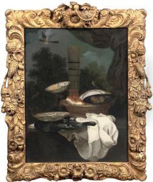 A Pewter Plate Oil Painting by Jan Jansz. Treck