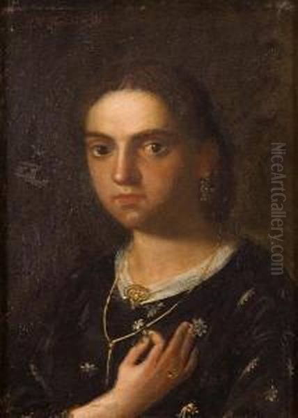 Ritratto Di Donna Oil Painting by Giacomo Trecourt