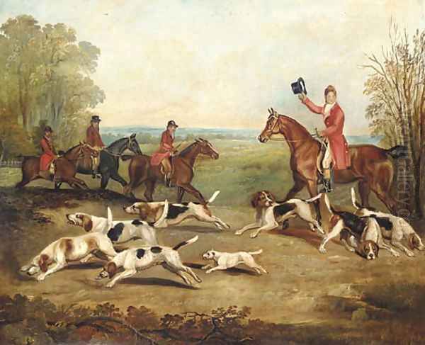 A catch of the scent Oil Painting by Henry Alken