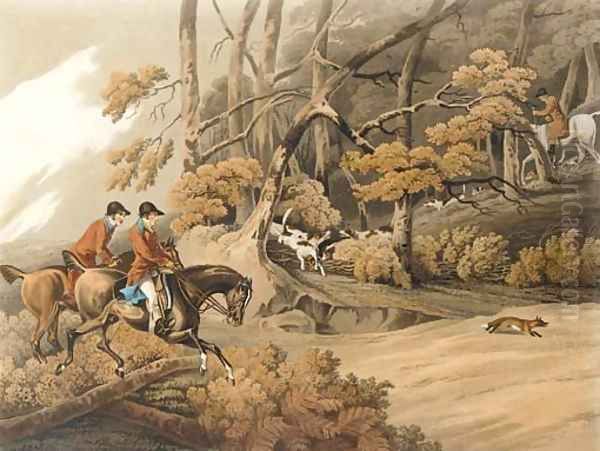 Fox hunting Throwing off Oil Painting by Henry Alken