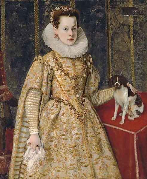 Portrait of Margherita of Savoy (1589-1655) Oil Painting by Sofonisba Anguissola