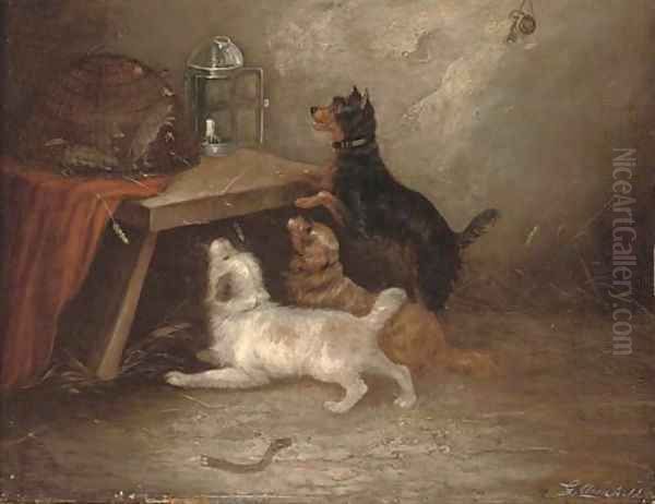 The rat's visitors Oil Painting by George Armfield