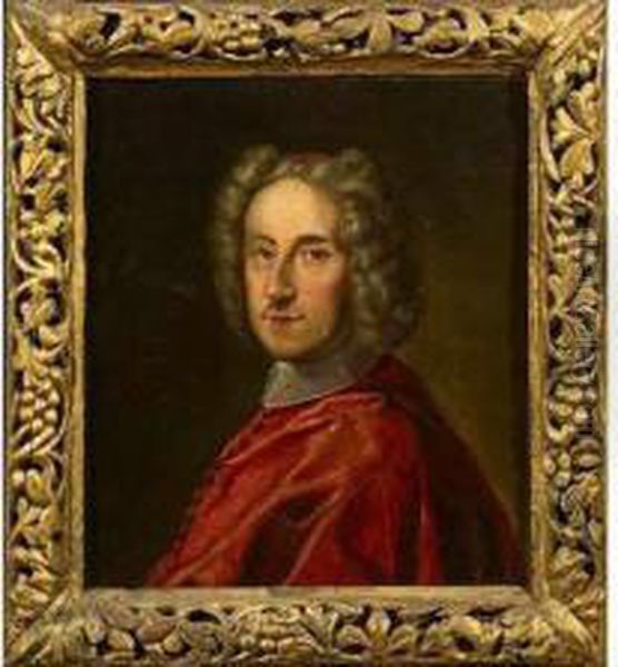 Portrait Presume Du Cardinal Alberoni (1664-1752). Oil Painting by Andrea Trevisani