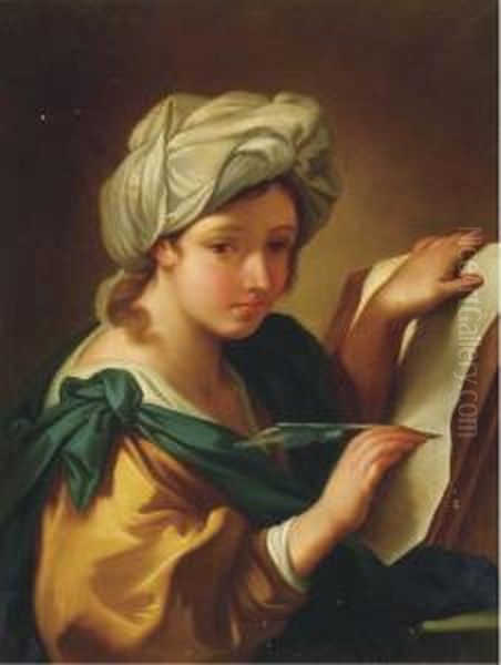 A Sibyl Oil Painting by Angelo Trevisani