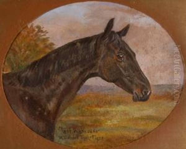 Portrait Of Ahorse Oil Painting by W. Wasdell Trickett