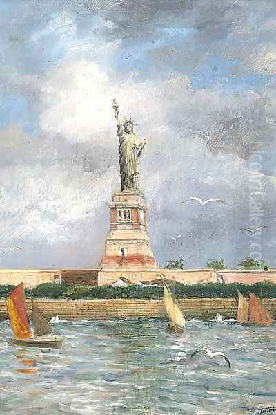 The Statue Of Liberty Oil Painting by Franz Antoine