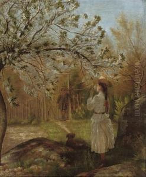 The Secret Garden Oil Painting by Jules Octave Triquet