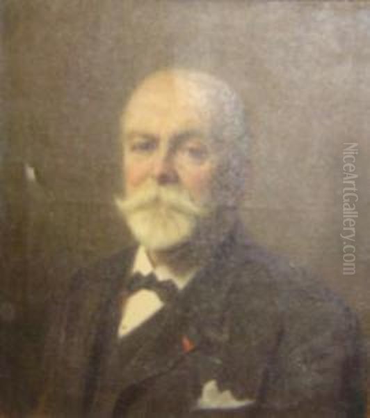 Portrait De Raymond Poincare Oil Painting by Jules Octave Triquet