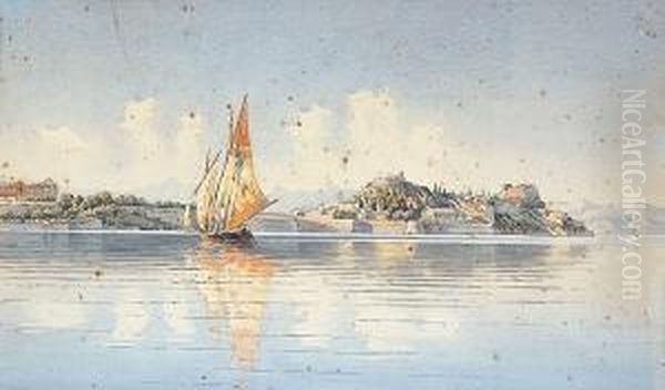 Corfu Oil Painting by Stefanos Trivolis