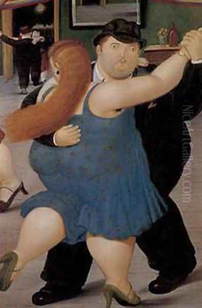 Dancers 1987 Oil Painting by Fernando Botero