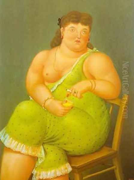 Amalia 1995 Oil Painting by Fernando Botero