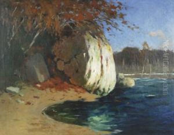 Pejzaz Nadmorski Oil Painting by Edward Trojanowski