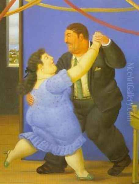 Dancers 1997 Oil Painting by Fernando Botero